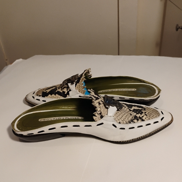 DONALD J PLINER Western Iguana Leather Mule Loafers Size 7M - Picture 11 of 15